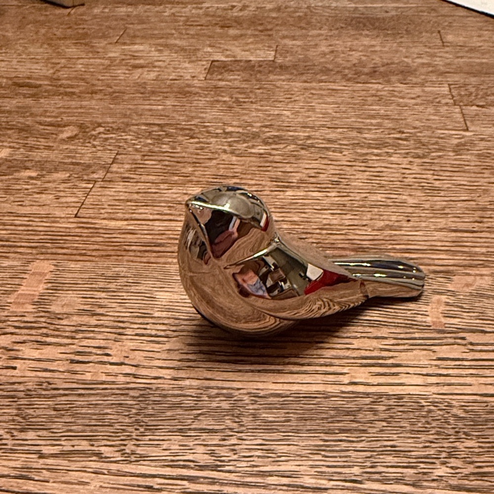 Silver Bird Figurine